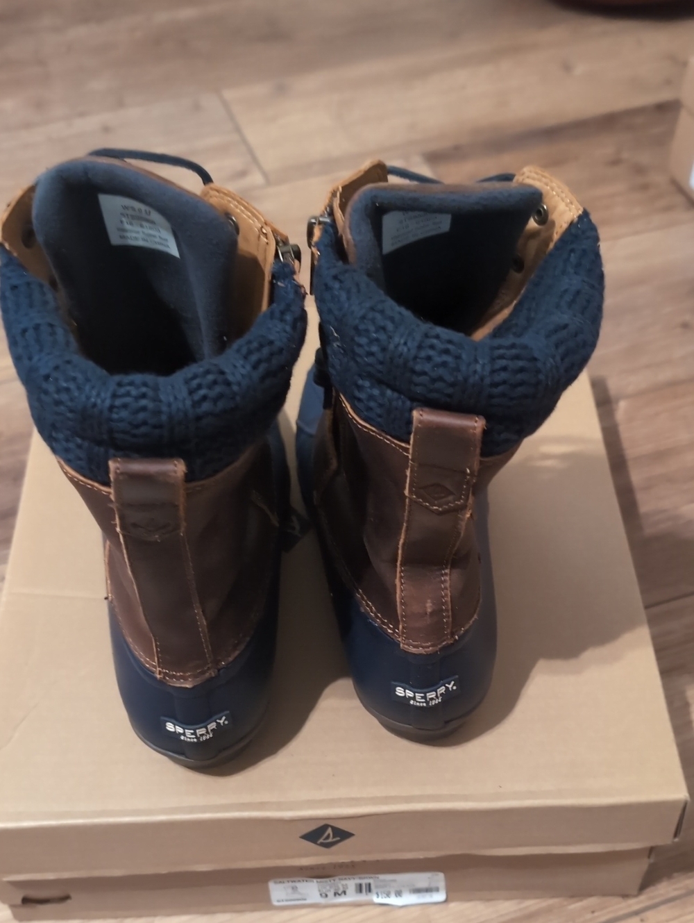 Women's Sperry Brown Leather Lace-Up Boots - Picture 3 of 4